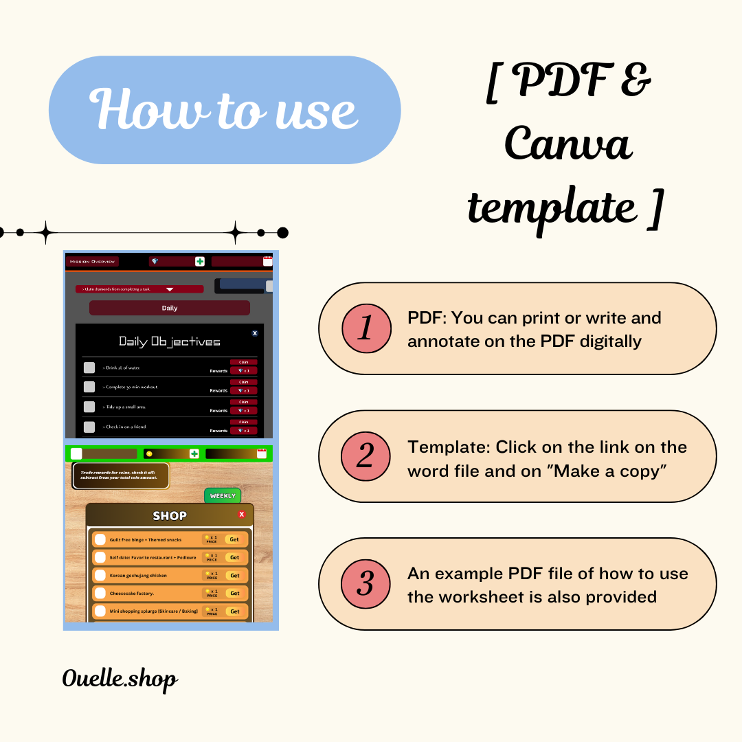 Game-themed Task Checklist ✔ [𝐆𝐚𝐦𝐢𝐟𝐲 𝐘𝐨𝐮𝐫 𝐋𝐢𝐟𝐞 𝐒𝐞𝐫𝐢𝐞𝐬] Daily Task Planner    (PDF & Template)