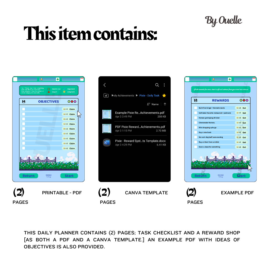 Game-themed Task Checklist ✔ [𝐆𝐚𝐦𝐢𝐟𝐲 𝐘𝐨𝐮𝐫 𝐋𝐢𝐟𝐞 𝐒𝐞𝐫𝐢𝐞𝐬] Daily Task Planner    (PDF & Template)