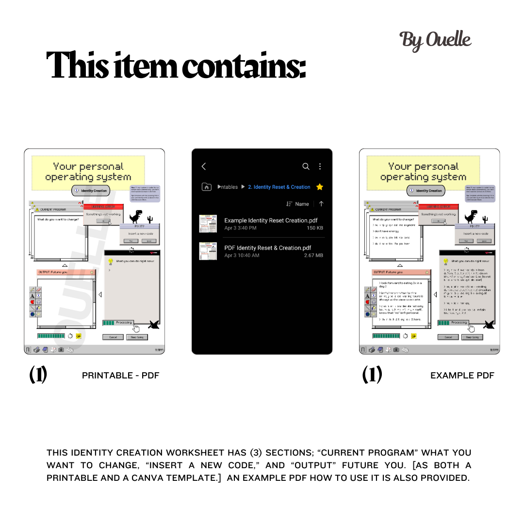 Identity Reset Planner  [𝐆𝐚𝐦𝐢𝐟𝐲 𝐘𝐨𝐮𝐫 𝐋𝐢𝐟𝐞 𝐒𝐞𝐫𝐢𝐞𝐬]  Digital Worksheet    (PDF)
