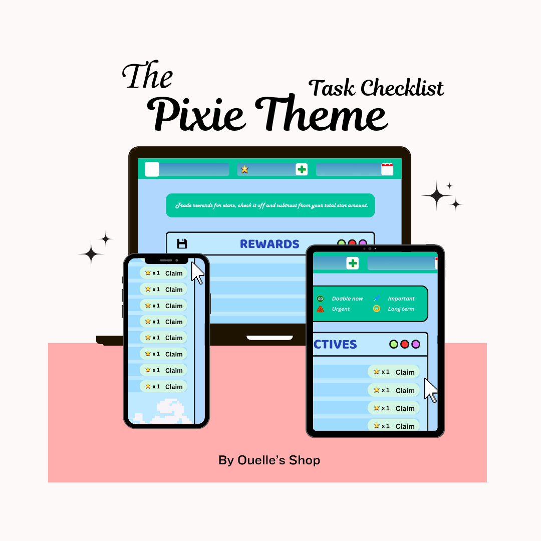 Game-themed Task Checklist ✔ [𝐆𝐚𝐦𝐢𝐟𝐲 𝐘𝐨𝐮𝐫 𝐋𝐢𝐟𝐞 𝐒𝐞𝐫𝐢𝐞𝐬] Daily Task Planner    (PDF & Template)